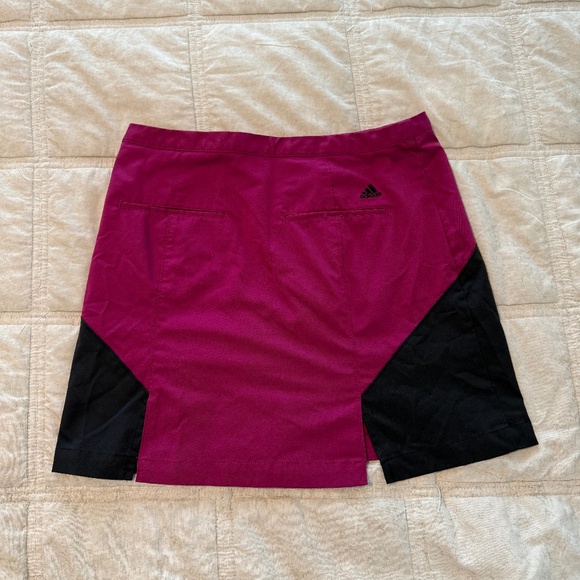 Adidas ClimaCool Golf Skort Magenta & Black Size 2 - Picture 2 of 3